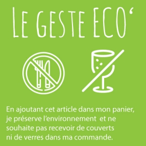Le geste éco', pas de couverts ni de verres