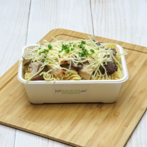 pâtes-poulet-champignons